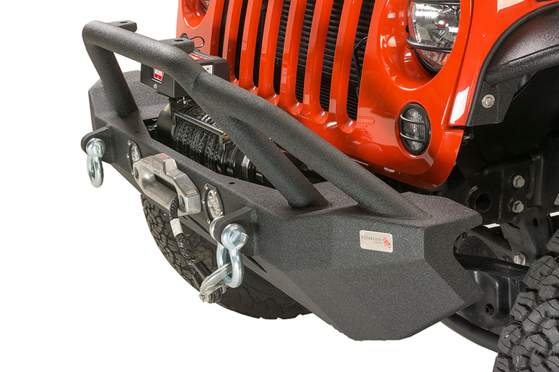Load image into Gallery viewer, Fishbone Offroad 2007-18 JK Wrangler (2-Door) Front Full Width Winch Bumper with LED&#39;s

