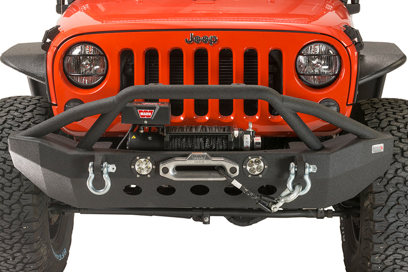 Load image into Gallery viewer, Fishbone Offroad 2007-18 JK Wrangler (2-Door) Front Full Width Winch Bumper with LED&#39;s
