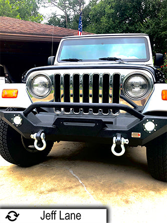 Load image into Gallery viewer, Fishbone Offroad 1987-1995 YJ Wrangler Front Winch Bumper with LED&#39;s
