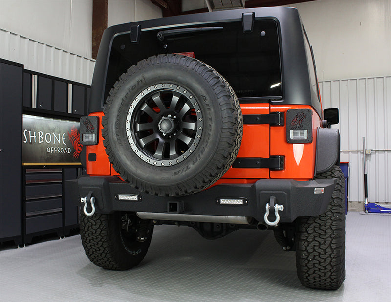 Load image into Gallery viewer, Fishbone Offroad 2007-18 JK Wrangler (4-Door) Rear Bumper with LED&#39;s
