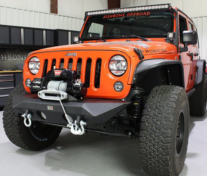 Load image into Gallery viewer, Fishbone Offroad 2007-18 JK Wrangler (2-Door) Front Winch Bumper
