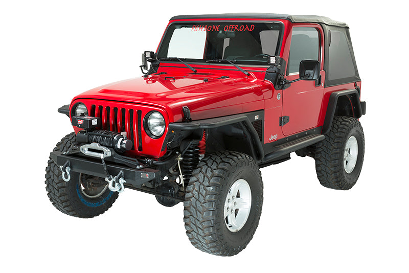 Load image into Gallery viewer, Fishbone Offroad 1997-06 TJ Wrangler Piranha Series Winch Plate
