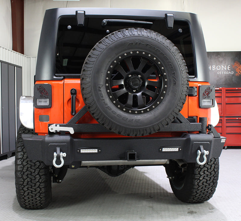 Load image into Gallery viewer, Fishbone Offroad 2007-2018 JK Wrangler (4-Door) Rear Bumper with Tire Carrier
