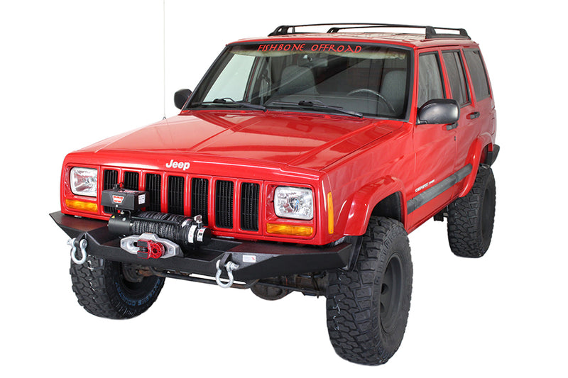 Load image into Gallery viewer, Fishbone Offroad 1984-2001 XJ Cherokee Bullhead Front Winch Bumper
