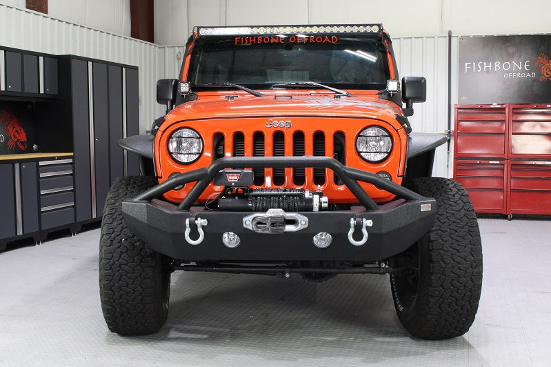 Load image into Gallery viewer, Fishbone Offroad 2007-2018 JK Wrangler Front Full Width Winch Bumper (2-Door)
