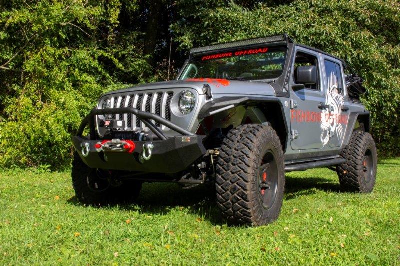 Load image into Gallery viewer, Fishbone Offroad 2018-Current JL Wrangler (4-Door) Mid-Width Winch Front Bumper
