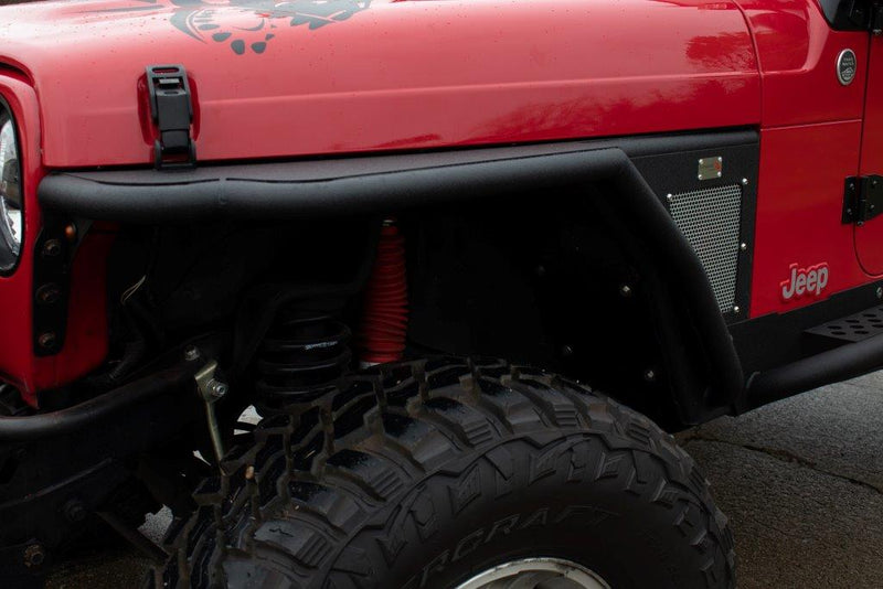 Load image into Gallery viewer, Fishbone Offroad 1997-2006 TJ Wrangler Front Tube Fenders with Hex-Mesh Panels
