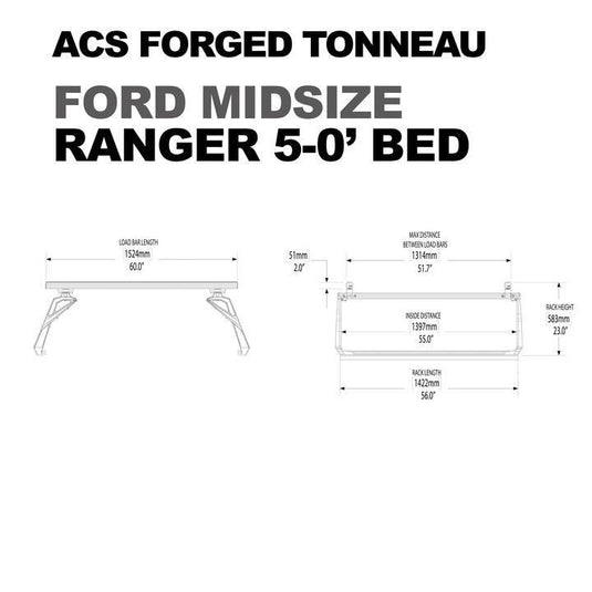 Leitner ACS Forged Tonneau Rails Only- Ford