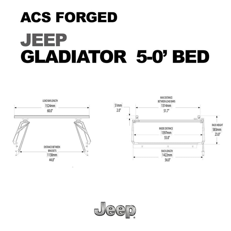 Load image into Gallery viewer, Leitner Active Cargo System ACS Forged Bed Rack - Jeep Gladiator
