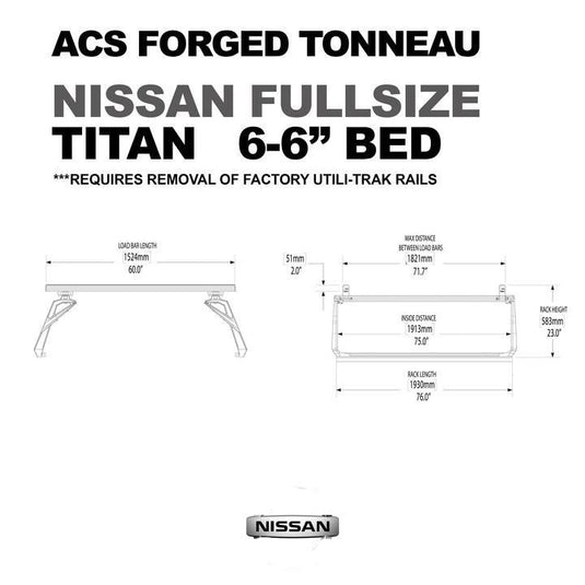 Leitner ACS Forged Tonneau Rails Only- Nissan