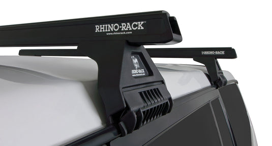 Rhino Rack Heavy Duty RL110 Black 2 Bar Roof Rack - 80 Series Land Cruiser