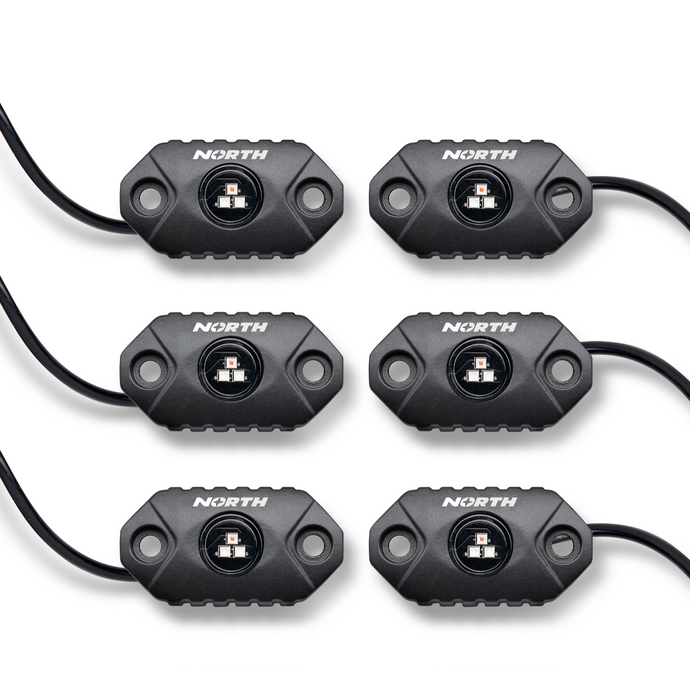 North Lights RGB (Multi-Color and Color Changing) Rock Light Set - 6 or 8