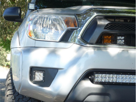 Cali Raised LED 2012-2015 Toyota Tacoma Led Fog Light Pod Replacements Brackets Kit