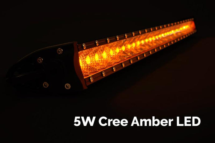 Cali Raised LED 32inch Slim Single Row LED Light Bar (Amber)