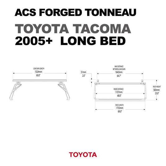 Leitner ACS Forged Tonneau Rails Only- Toyota Tacoma