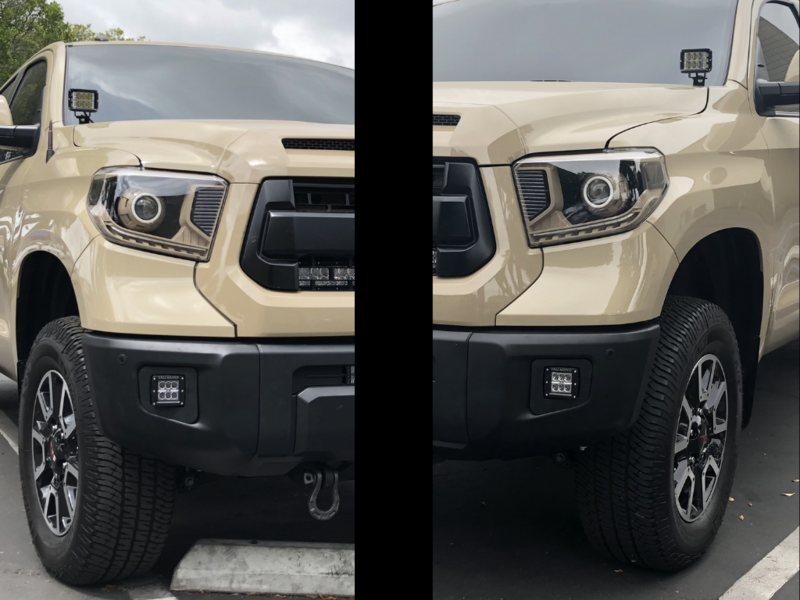 Load image into Gallery viewer, Cali Raised LED 2014-2021 Toyota Tundra LED Fog Light Pod Replacement Mounting Brackets
