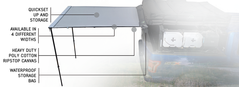 Load image into Gallery viewer, Overland Vehicle Systems Nomadic Awning 4.5&#39; With Black Cover
