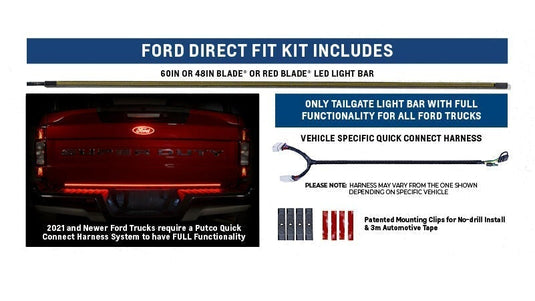 Putco 48" Red Blade Direct Fit Kit 2015-2022 GMC Canyon