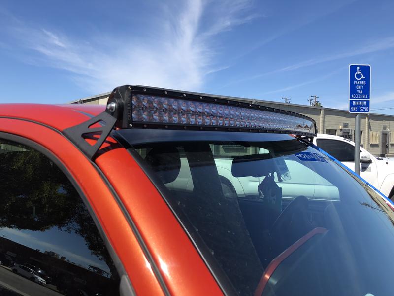 Load image into Gallery viewer, Cali Raised LED 2005-2022 Toyota Tacoma 52&quot; Curved LED Light Bar Roof Brackets Kit
