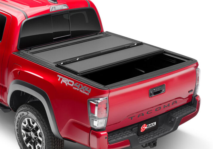 Load image into Gallery viewer, BAKFlip MX4 Truck Bed Cover 2016-2021 Tacoma w/ Deck Rail System
