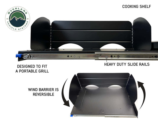 Overland Vehicle Systems Camp Cargo Box Kitchen With Slide Out Sink, Cooking Shelf and Work Station