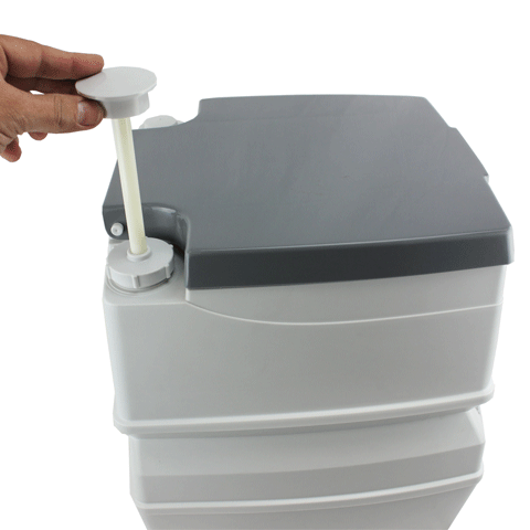 Load image into Gallery viewer, Tuff Stuff 5 Gallon Flushable Portable Outdoor Toilet With Removable Holding Tank
