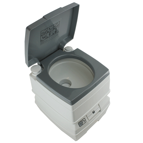 Load image into Gallery viewer, Tuff Stuff® 5 Gallon Flushable Portable Outdoor Toilet With Removable Holding Tank
